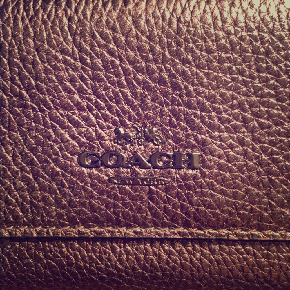 Coach Silver Metallic Wallet